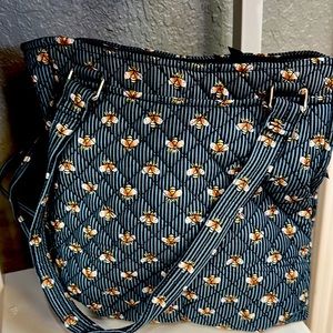 Vera Bradley - Glenna Satchel Bees Navy